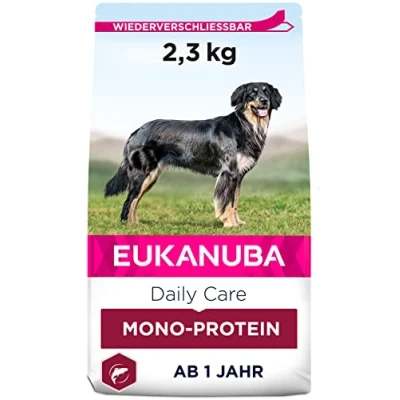Abbildung von Eukanuba Adult All Breeds Mono Protein Lachs Hundefutter 2.3 kg...