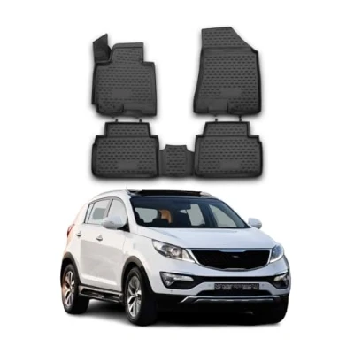 Abbildung von OMAC 4016444 Fußmattensatz Gummi, TPE (thermoplastischer Elastomer) 4 schwarz KIA: Sportage III