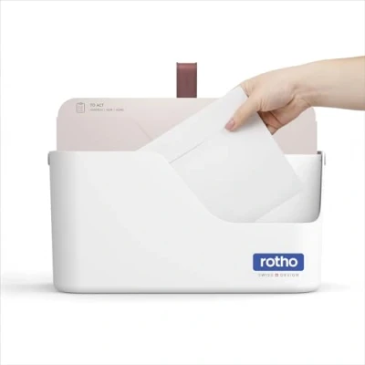 Abbildung von Rotho MyPaper Inbox Dokumentenorganizer MY PAPER Plus, Kunststoff (PP) BPA frei, weiss, (36.4 x 16.8 31.7 cm)