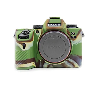 Abbildung von kinokoo Silikonhülle für Sony Alpha A9 / A7M3 A7R3 A7RIII Schutzhülle (Camouflage b)