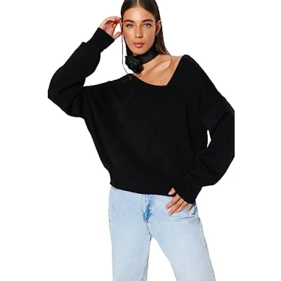 Abbildung von Trendyol Gewoontjes Strickpullover, Damen, Größe: 36, Black