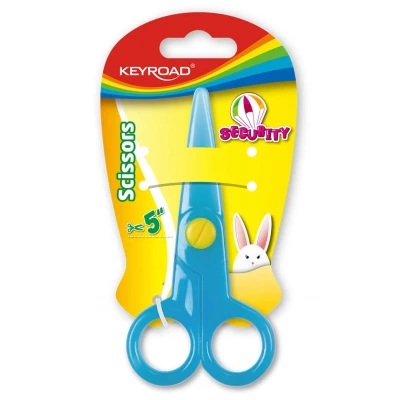 Abbildung von KEYROAD Schulschere/Kinderschere 12,5cm / mit abgerundeten Klingen/Blister/Zeichnen sich Durch Extrem Haltbaren Kunststoff Griff
