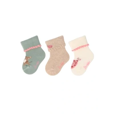 Abbildung von Sterntaler Baby socks mouse, 3pack Socken für Kinder, Größe: 18, Dunkelgrün meliert