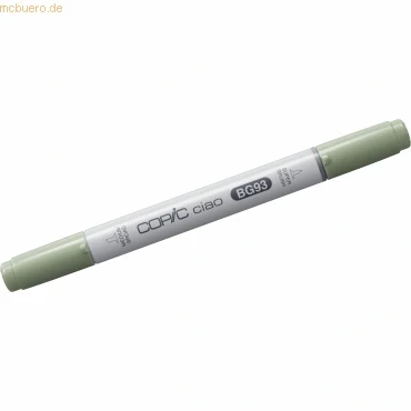 Abbildung von COPIC Ciao Marker Typ BG 93, Green Gray, vielseitiger Layoutmarker, mit einer mittelbreiten und Brush Spitze