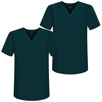 Abbildung von MISEMIYA Pack*2 Arbeitskleidung Unisex Spitze Kragen Kurze Medizinische Uniformen Ref.817 X Large, Grün 68