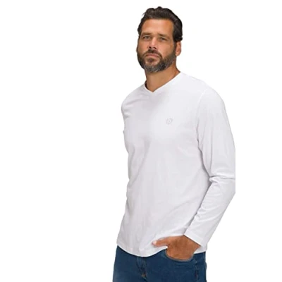 Abbildung von JP1880 Basic COL V IMPRIMÉ Langarmshirt, Herren, Größe: 6XL, Schneeweiß
