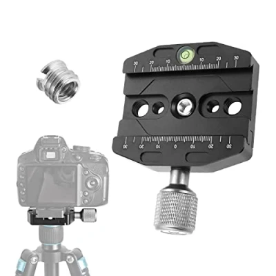 Abbildung von Nizirioo 70mm Schnellwechselplatte, Kamera Arca Swiss Klemme, Für Universal Klemme Adapter QR 70N Quick Release Plate Clamp Stativ kugelkopf