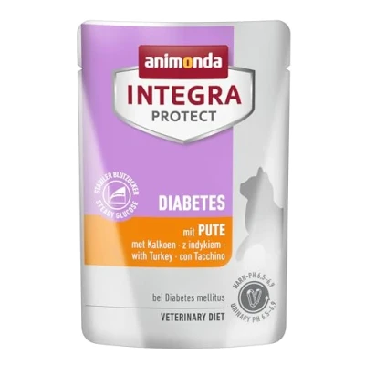 Abbildung von animonda INTEGRA PROTECT Katzenfutter nass Diabetes mit Pute (24 x 85g), vom Tierarzt empfohlen bei Mellitus, Veterinären entwickeltes Diätalleinfutter für erwachsene Katzen