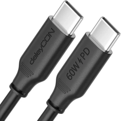 Abbildung von deleyCON 0,5m USB C Kabel PD3.0 (60W Schnellladekabel) Kurzes auf Ladekabel für iPhone 16 15 Pro Max Samsung Galaxy S25 S24 S23 S22 Pixel iPad MacBook Air Tablets Switch PS5