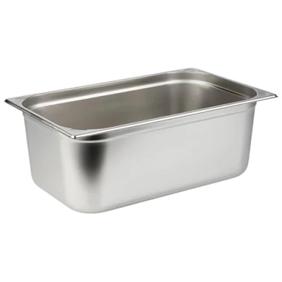 Abbildung von APS 81108 GN Behälter 1/1, Gastronormbehälter Edelstahl rostfrei/Abmessungen 32,5 x 53 cm/Tiefe 20 cm, Edelstahlfarben, 25 Liter