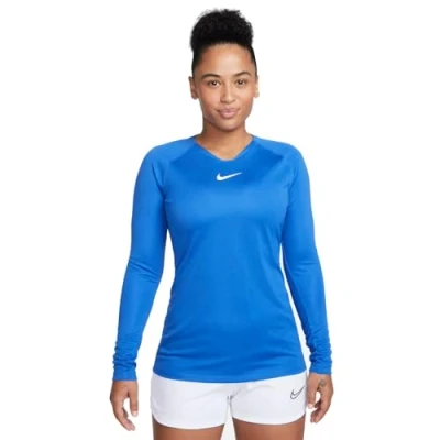 Abbildung von Nike Performance Drifit PARK Trainings Langarmshirt, Damen, Größe: Small, Royal blue white