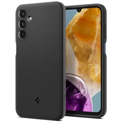 Abbildung von Spigen Essential Sand Blast Hülle Kompatibel mit Samsung Galaxy M15 5G Schwarz
