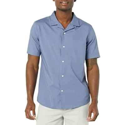 Abbildung von Amazon Essentials Herren Urlaubshemd In Standard Passform, Verwaschenes Blau, XL