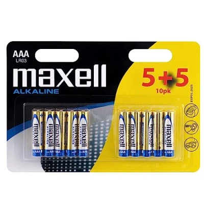 Abbildung von Maxell LR03 AAA Micro Alkaline Batterien (5+5 Pack)