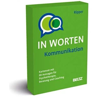Abbildung von Kommunikation in Worten: Kartenset Mit 99 Aussagen für Psychotherapie, Beratung und Coaching. 8 seitigem Booklet im Stülpkarton, Kartenformat 5,9 x 9,2 cm. (Beltz Therapiekarten)