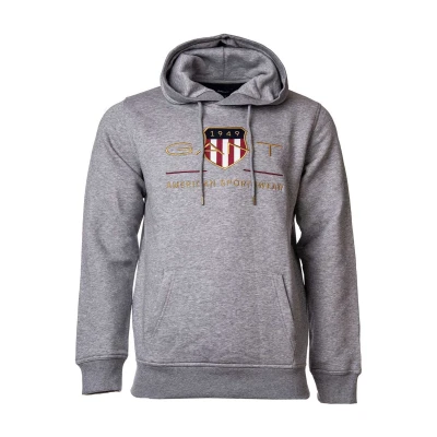 Abbildung von GANT Archive Shield Kapuzenpullover, Herren, Größe: 5XL, Grey melange
