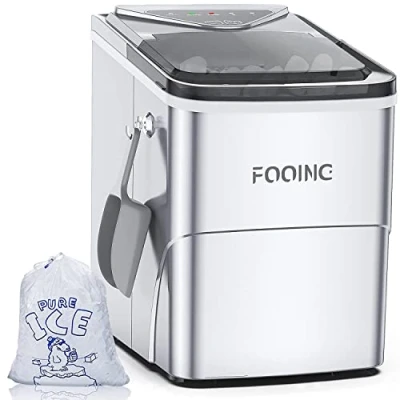 Abbildung von Eiswürfelmaschine, Ice Maker mit Selbstreinigungsfunktion,15kg/24h, 9 Eiswürfel in nur 6 Minuten. Gerauscharmem Betrieb, Cube Maker, Eiswürfelbereiter für den Einsatz Haushalten, Büros