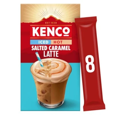 Abbildung von Kenco Iced Hot Salted Caramel Latte Coffee Sachets 8x20.3g 8ea