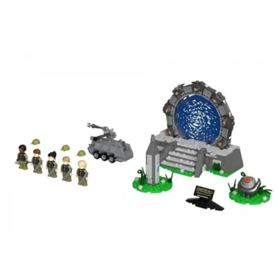 Abbildung von BlueBrixx Pro 108211 Stargate auf Planet, 665 Klemmbausteine, Set, Geschenk für Science Fiction Fans, Standdardsteine, Bausteine der Serie