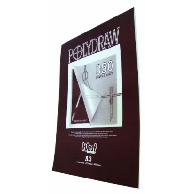 Abbildung von Polydraw Zeichenblock, A3, 0,05 mm, doppelmatt, mit 15 Blättern