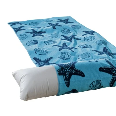 Abbildung von Delindo Lifestyle Strandtuch Tropical Seestern, (1 St), inkl. aufblasbarem Kopfkissen
