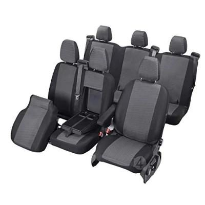 Abbildung von Passgenaue Sitzbezüge Hero kompatibel mit Ford Transit Custom DOPPELKABINE ab 2012/2018 6 Sitzer Polstermaterial