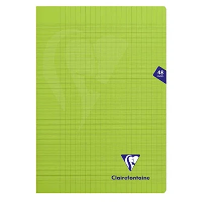 Abbildung von Clairefontaine 353101C Packung mit 10 Heften Mimesys DIN A4 21x29,7 cm, 24 Blatt, französische Lineatur, 90g, Grün, 1 Pack