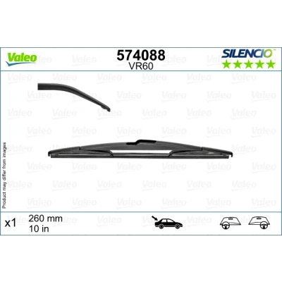 Abbildung von Scheibenwischer Valeo 574088 260mm hinten RENAULT: Captur II