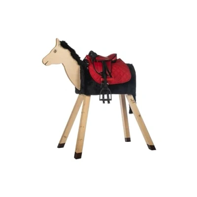 Abbildung von HKM 9346 Shettysattel Set Beginner, Shetty Sattel inkl Schabracke Steigbügel Rot