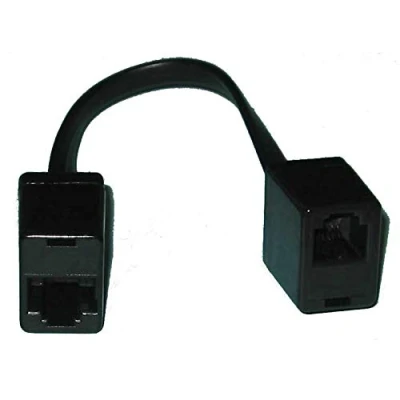 Abbildung von kab24® Telefonkabel Modularkabel (0,2m, Rj45 Buchse auf Rj12 Buchse)