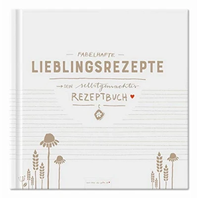 Abbildung von Eine der Guten Verlag Notizbuch blanko Rezeptbuch Fabelhafte Lieblingsrezepte, Kochbuch zum Selberschreiben für 80 Rezepte, Beige, Hardcover, 21x21cm