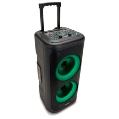 Abbildung von Aiwa KBTUS 450 Tragbarer Bluetooth Lautsprecher mit Hyperbass Technologie, 5.0, USB, MicroSD und True Wireless Stereo, Dual Subwoofer 16,5 cm (6,5 Zoll), inkl. Mikrofon, Schwarz