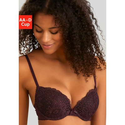 Abbildung von Lascana Pushup BH, Damen, Größe: 75A, Dark violet