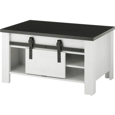 Abbildung von Home affaire Couchtisch &quot;SHERWOOD&quot;, modernes Holz Dekor, mit Scheunentorbeschlag aus Metall, Breite 93 cm
