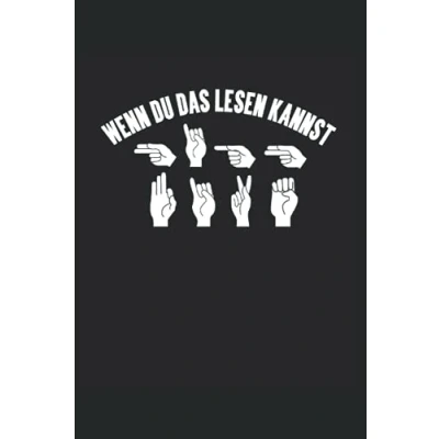 Abbildung von Gebärdensprache Notizbuch: Notizbuch Geschenkidee Notizheft punktiert 120 Seiten 6x9 Zoll