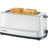 Abbildung von Severin Toaster AT 2234, 1400 W, mit Langschlitz und integriertem Brötchen Röstaufsatz