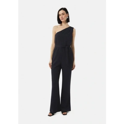 Abbildung von comma Festiver Oneshoulderoverall AUS CRÊPE Jumpsuit, Damen, Größe: 34, Navy