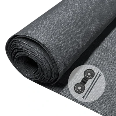 Abbildung von VOUNOT® Zaunblende 1.5x20m, Sichtschutz Zaun 90 g/m² HDPE Schattiernetz, Windschutz UV resistent Reißfest, mit Löcher und Kabelbinder, Anthrazit