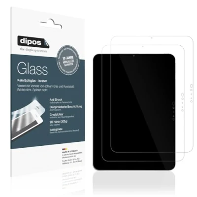 Abbildung von dipos I 2X Displayschutz 9H klar kompatibel mit Apple iPad Pro 13 Zoll M4 2024 Schutzfolie Anti Shock Folie (A2926 + A3007)