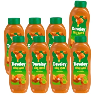 Abbildung von Develey Süss Sauer Sauce 8er Pack (8 x 875ml) Exotisch fruchtig mit Aprikosenpüree