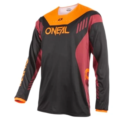 Abbildung von O&#039;NEAL Mountainbike Trikot MTB DH Downhill FR Freeride Atmungsaktives Material, maximale Bewegungsfreiheit Element Jersey Hybrid V.22 Erwachsene Schwarz Rot Orange S