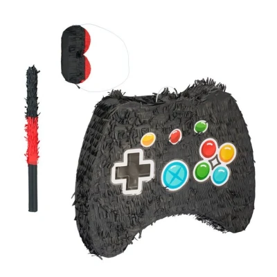 Abbildung von relaxdays Pinata Set Controller mit Stab und Maske