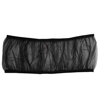 Abbildung von Pssopp 4 Farben Vogelkäfig Abdeckung Seed Catcher Belüftete Nylon Mesh Shell Große Größe Seeds Guard(Schwarz)