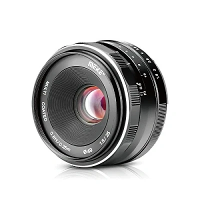 Abbildung von Meike 25mm F1.8 APS C große Blende Weitwinkelobjektiv Manueller Fokusobjektiv Kompatibel mit Sony E Mount spiegellosen Kameras NEX 3 3N 5 6 7 A6400 A5000 A5100 A60000 A610 0 A6300 A6500 A6600