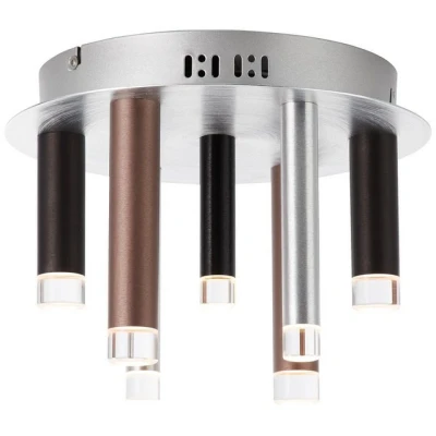 Abbildung von Brilliant Deckenleuchte Cembalo, LED fest integriert, Warmweiß, Deckenlampe 7flg braun/Kaffee