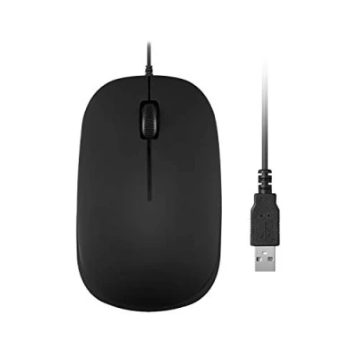 Abbildung von Perixx PERIMICE 201UB, schnurgebunden USB Opitsche 3 Tasten Maus 800 dpi Blau beleuchtetes Scrollrad Plug&amp;Play Schwarz