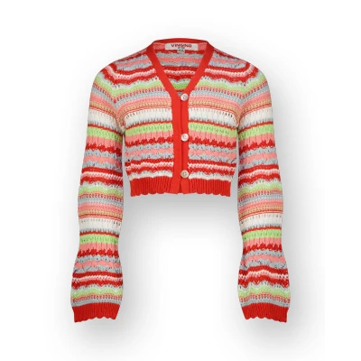 Abbildung von Vingino Mozie Strickjacke für Kinder, Größe: 116, Breeze red