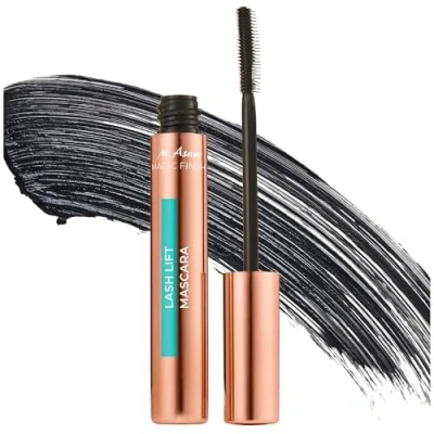 Abbildung von M. Asam MAGIC FINISH Lash Lift Mascara Deep Black (10ml) Wimperntusche mit Effekt Bürste für angehobene Wimpern &amp; ausdrucksstarken Blick, Make up Panthenol Definition, Länge Schwung