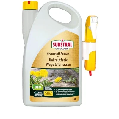 Abbildung von Substral Naturen Grundstoff Acetum, 3L Spray, unterstützt die Unkrautbeseitigung auf Wegen, Terrassen oder Hauszufahrten, Grün