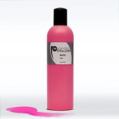 Abbildung von Senjo Color Basic Bodypainting Farben I Kosmetische Körperfarbe wasserlöslich Liquid für Airbrush und Pinsel 250ml Pink